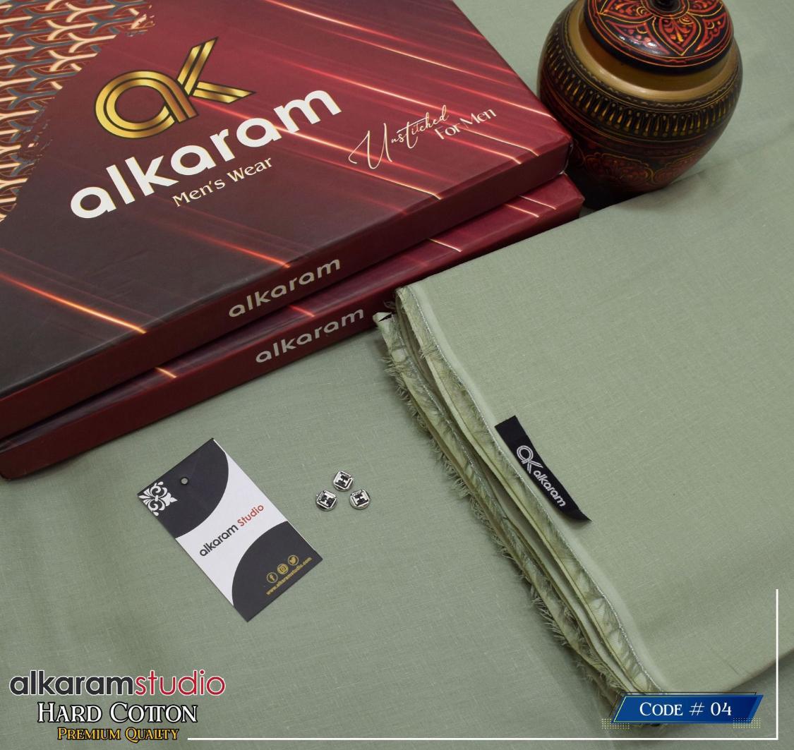 Alkaram Hard Cotton Men’s Suit